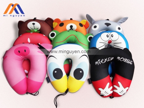 chuyên sản xuất gối kê cổ in thêu logo, gối tựa lưng, các loại gối quà tặng giá tốt
