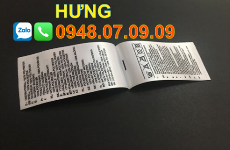 Nhãn ép nhiệt, nhãn satin ruy băng, nhãn mác quần áo