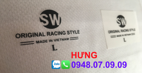 Nhãn ép nhiệt, nhãn satin ruy băng, nhãn mác quần áo