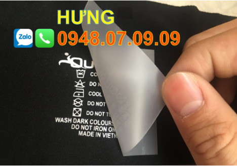 Nhãn ép nhiệt, nhãn satin ruy băng, nhãn mác quần áo