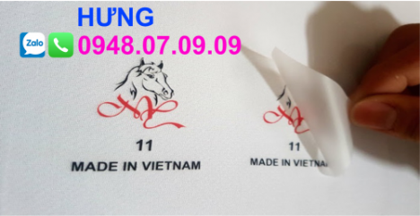 Nhãn ép nhiệt, nhãn satin ruy băng, nhãn mác quần áo