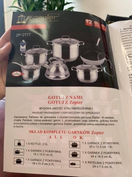 Bộ nồi hãng Zepter 6 món 12 chi tiết