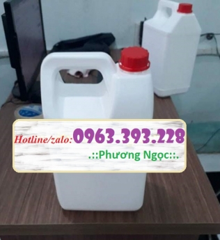 Can nhựa 5L, can nhựa đựng dung môi, can nhựa đựng dầu