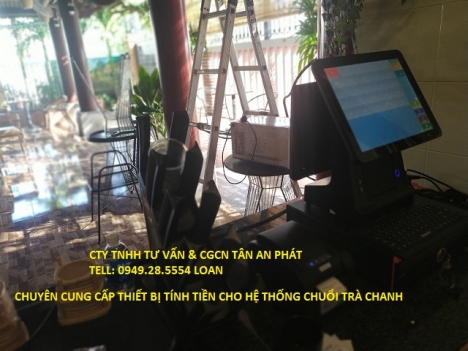 Cung cấp thiết bị Pos tính tiền 2 màn hình tại Đà Nẵng cho chuổi Trà chanh