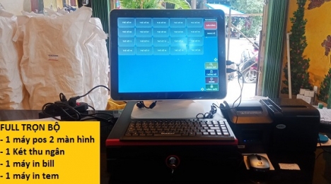 Cung cấp thiết bị Pos tính tiền 2 màn hình tại Đà Nẵng cho chuổi Trà chanh