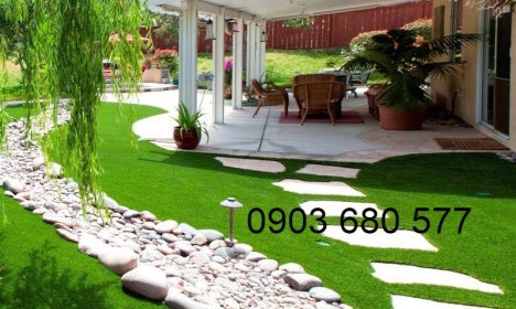 Cỏ nhân tạo trang trí cho trường mầm non, sân bóng đá, sân golf