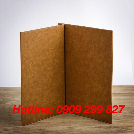 Bìa menu nhà hàng đẹp, bìa da menu bắt vít, làm quyển menu da nhà hàng, làm bìa da menu tphcm,