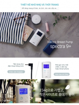 Máy hút sữa Spectra 9 plus khuyến mãi combo quà tặng