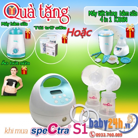 Máy hút sữa Spectra S1 Vip chính hãng + combo quà tặng khủng