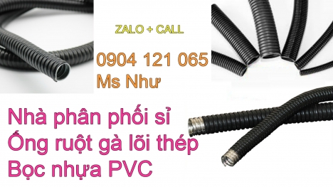 Chuyên ống ruột gà lõi thép bọc nhựa pvc, đjai lý giá sỉ