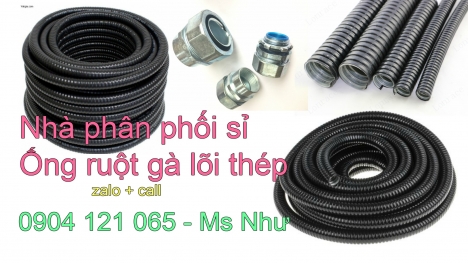 Chuyên ống ruột gà lõi thép bọc nhựa pvc, đjai lý giá sỉ