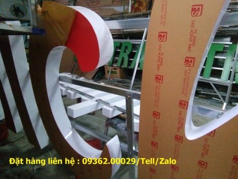 Chữ nổi mica Đài Loan cực kỳ ấn tượng
