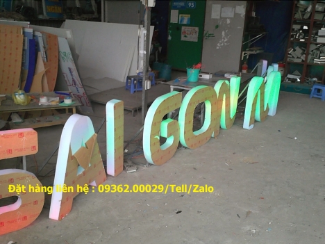 Chữ nổi mica Đài Loan cực kỳ ấn tượng