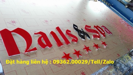 Chữ nổi mica Đài Loan cực kỳ ấn tượng