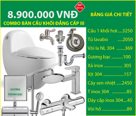 Combo bồn cầu giá rẻ 4.699.000 vnd, Thiết Bị Vệ Sinh Giá Cực rẻ