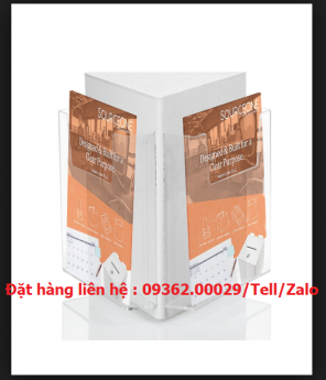 Kệ đựng tờ rơi bằng mica có thể quay tròn
