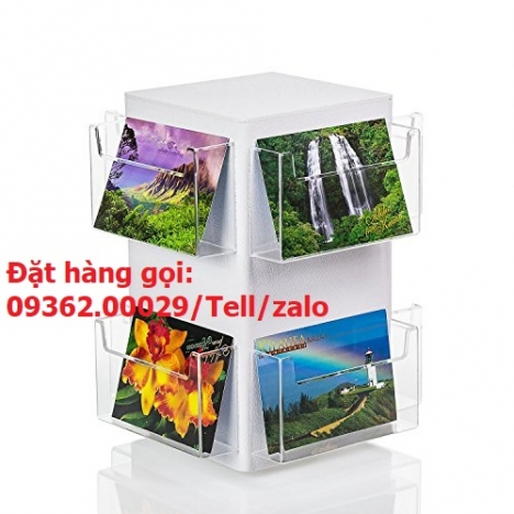 Kệ đựng tờ rơi bằng mica có thể quay tròn