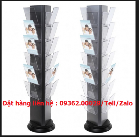 Kệ đựng tờ rơi bằng mica có thể quay tròn
