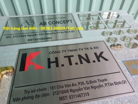 Khẳng định đẳng cấp với biển công ty bằng mica ca Đài Loan