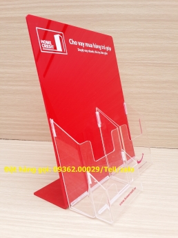 Kệ đựng tờ rơi bằng mica có thể quay tròn