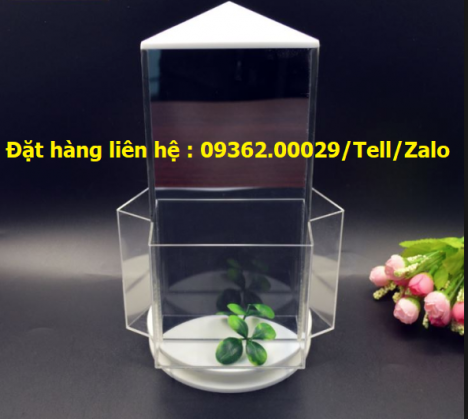 Kệ đựng tờ rơi bằng mica có thể quay tròn