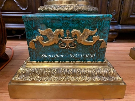 Cặp bình đá Malachite xuất xứ Bỉ
