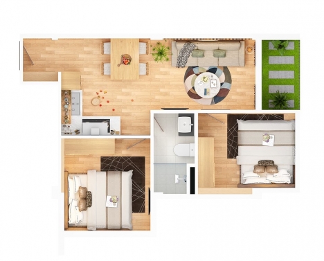 Căn  hộ mới xây cho thuê dài  hạn  5 năm chỉ 5Tr/tháng
