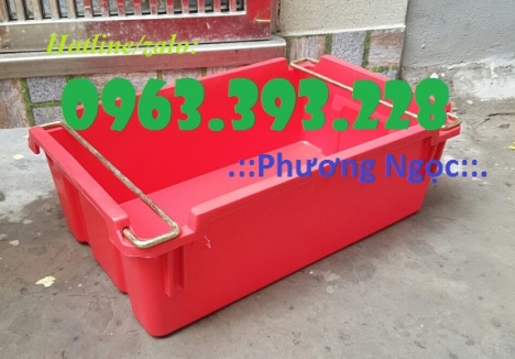 Thùng nhựa có quai xách, hộp nhựa đựng hải sản