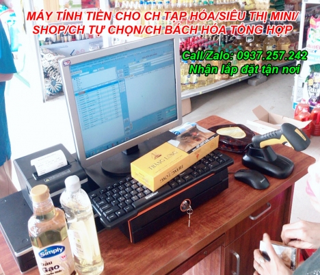 Trọn bộ máy tính tiền cho siêu thị mini tại Cao Lãnh