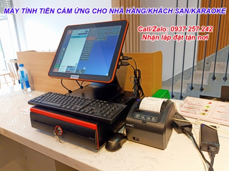 Bộ máy tính tiền cảm ứng cho nhà hàng, khách sạn tại Cao Lãnh