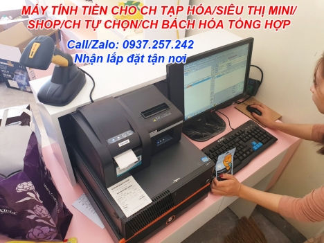 Trọn bộ máy tính tiền cho siêu thị mini tại Cao Lãnh