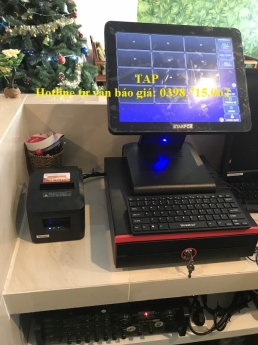 Combo máy tính tiền cảm ứng cho quán cafe, quán sinh tố tại Kiên Giang