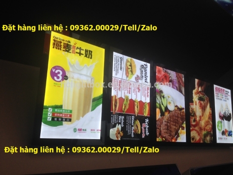 Bảng menu bằng mica Đài Loan khổ lớn treo tường tiện ích
