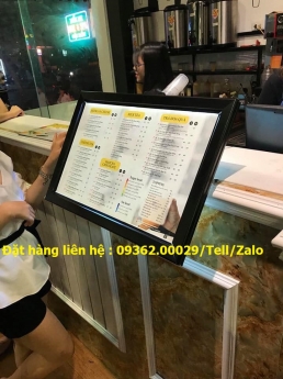 Bảng menu bằng mica Đài Loan khổ lớn treo tường tiện ích