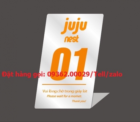 Không bao giờ lo nhầm lẫn với thẻ đánh số bàn bằng mica Đài Loan.