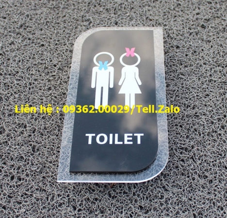 Biển toilet - biển WC, Biển nhà vệ sinh bằng mica
