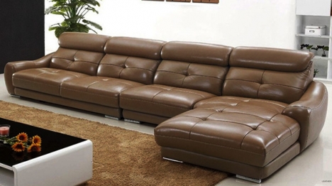 đóng mới ghế sofa da chữ L
