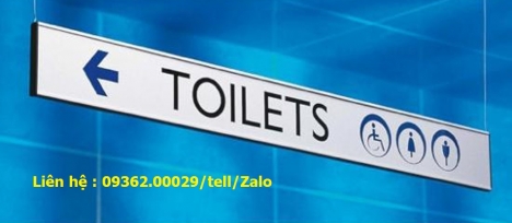 Biển toilet - biển WC, Biển nhà vệ sinh bằng mica