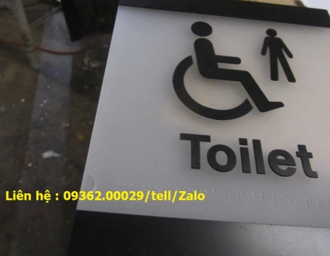 Biển toilet - biển WC, Biển nhà vệ sinh bằng mica