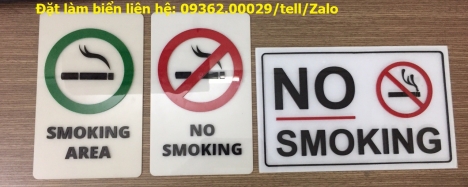 Biển cấm hút thuốc/no smoking bằng mica Đài Loan