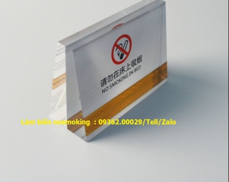 Biển cấm hút thuốc/no smoking bằng mica Đài Loan