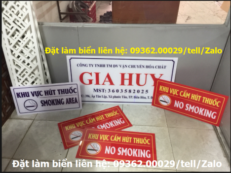 Biển cấm hút thuốc/no smoking bằng mica Đài Loan