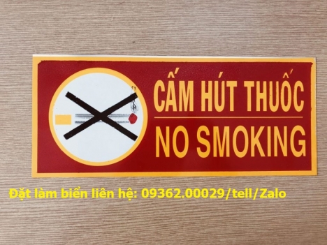 Biển cấm hút thuốc/no smoking bằng mica Đài Loan