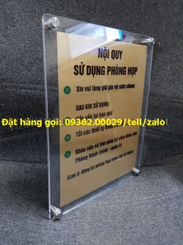 Bảng nội quy ấn tượng bằng mica Đài Loan giá rẻ