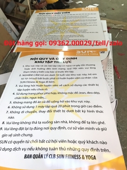 Bảng nội quy ấn tượng bằng mica Đài Loan giá rẻ