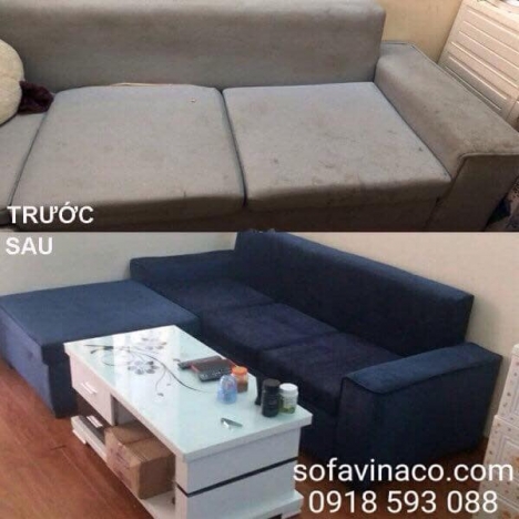vinaco chuyên bọc lại ghế sofa da, vải