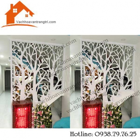Vách ngăn gỗ công nghiệp dùng cho phòng khách tại tphcm