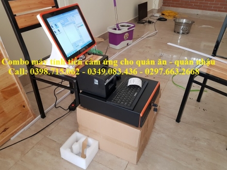 Combo máy tính tiền cảm ứng cho quán ăn, quán nhậu tại Kiên Giang