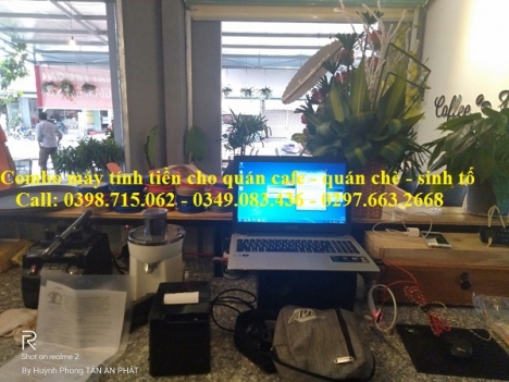 Nhận lắp đặt tận nơi máy tính tiền giá rẻ cho quán cafe, quán sinh tố tại Kiên Giang