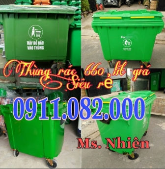 Chuyên bán thùng rác 120L 240L giá sỉ lẻ- thùng rác 660 lít giá rẻ- lh 0911.082.000